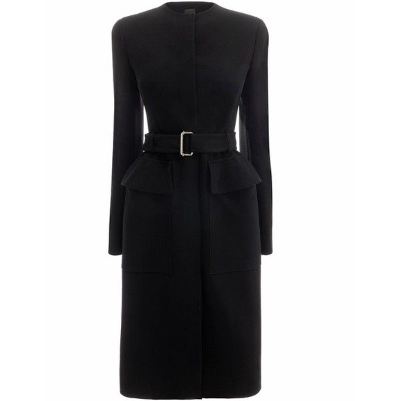 Alexander McQueen Belted Crepe Coat Dress